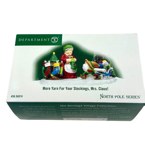 Department 56 - North Pole - "More Yarn For Your Stockings Mrs. Claus!" Vintage - Picture 6 of 9
